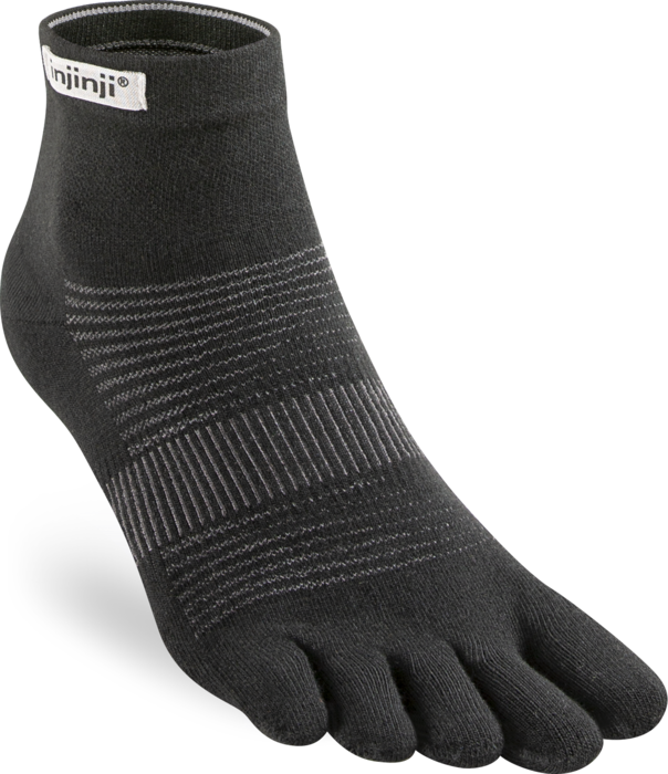 Injinji - Run Original Weight Mini-Crew Tåstrumpor Unisex - Black