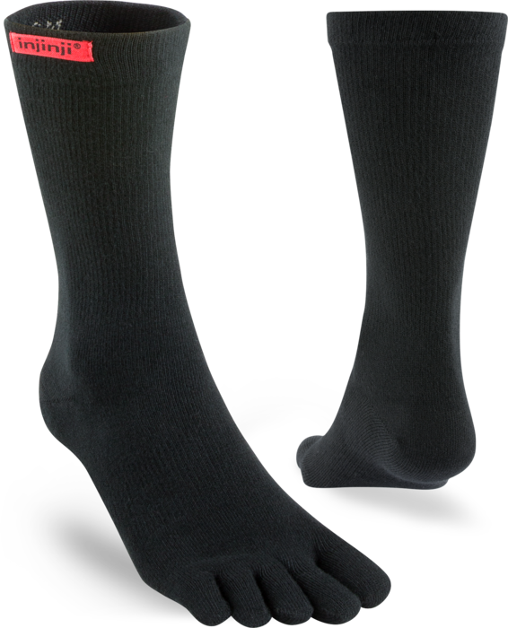 Injinji - Sport Original Weight Crew Tåstrumpor Unisex - Black